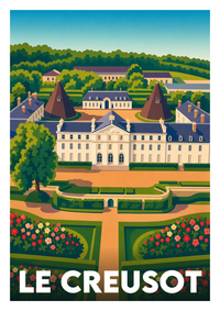 Affiche souvenir de Le Creusot – image brute sans cadre