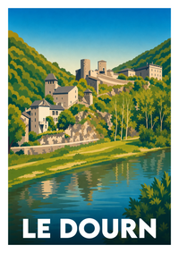 Affiche souvenir de Le Dourn – image brute sans cadre