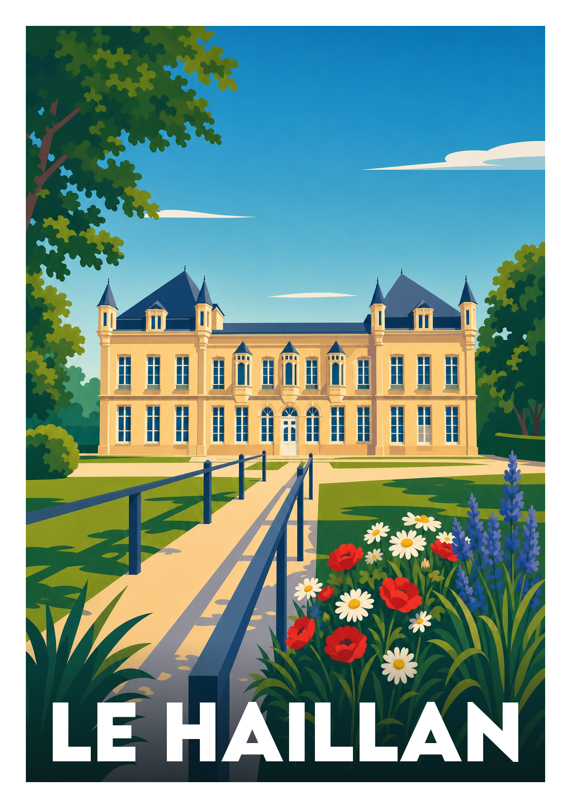 Affiche souvenir de Le Haillan – image brute sans cadre
