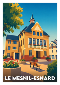 Affiche souvenir de Le Mesnil-Esnard – image brute sans cadre