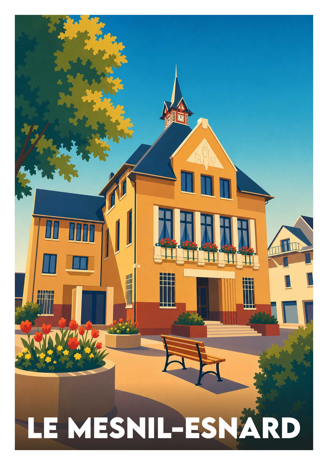Affiche souvenir de Le Mesnil-Esnard – image brute sans cadre