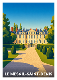 Affiche souvenir de Le Mesnil-Saint-Denis – image brute sans cadre