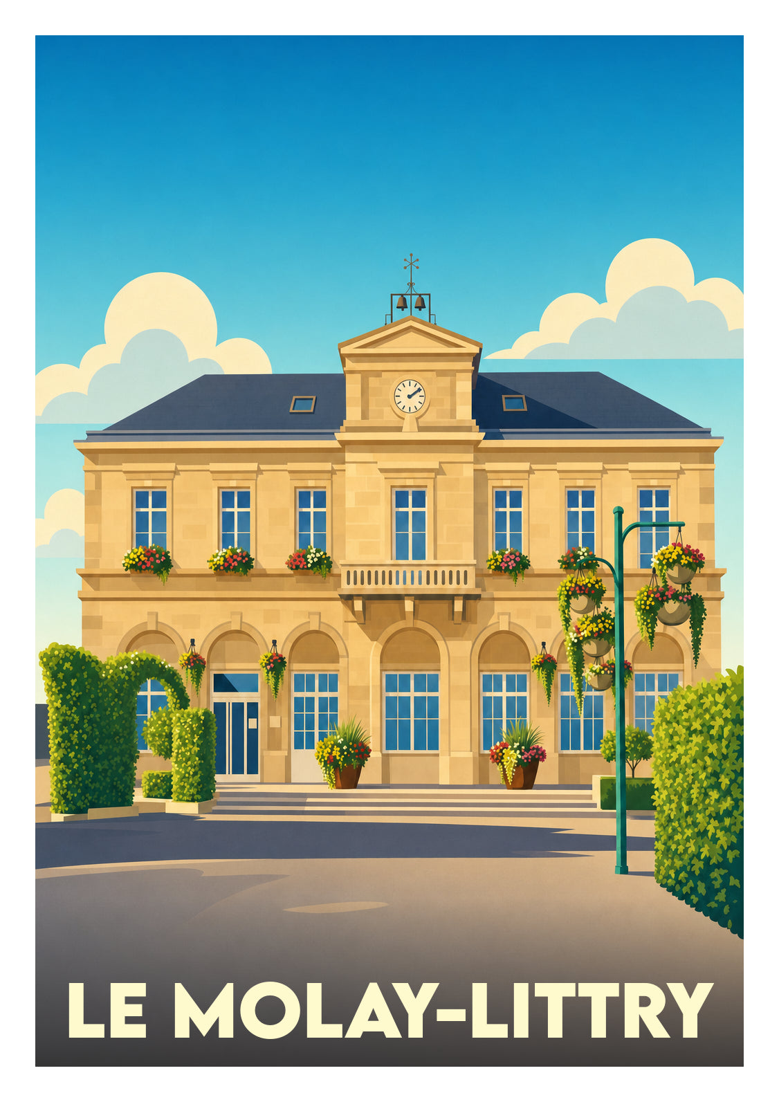 Affiche souvenir de Le Molay-Littry – image brute sans cadre
