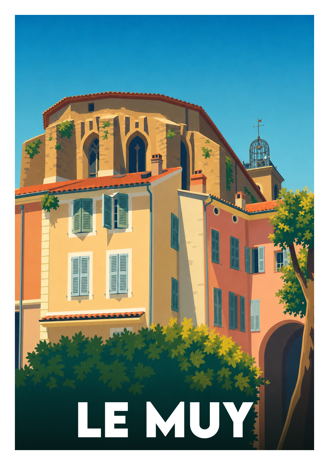 Affiche souvenir de Le Muy – image brute sans cadre
