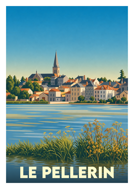 Affiche souvenir de Le Pellerin – image brute sans cadre