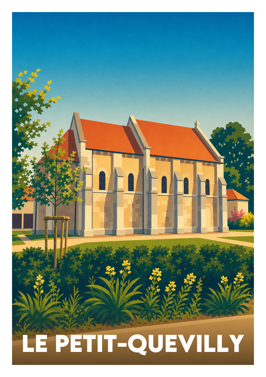 Affiche souvenir de Le Petit-Quevilly – image brute sans cadre