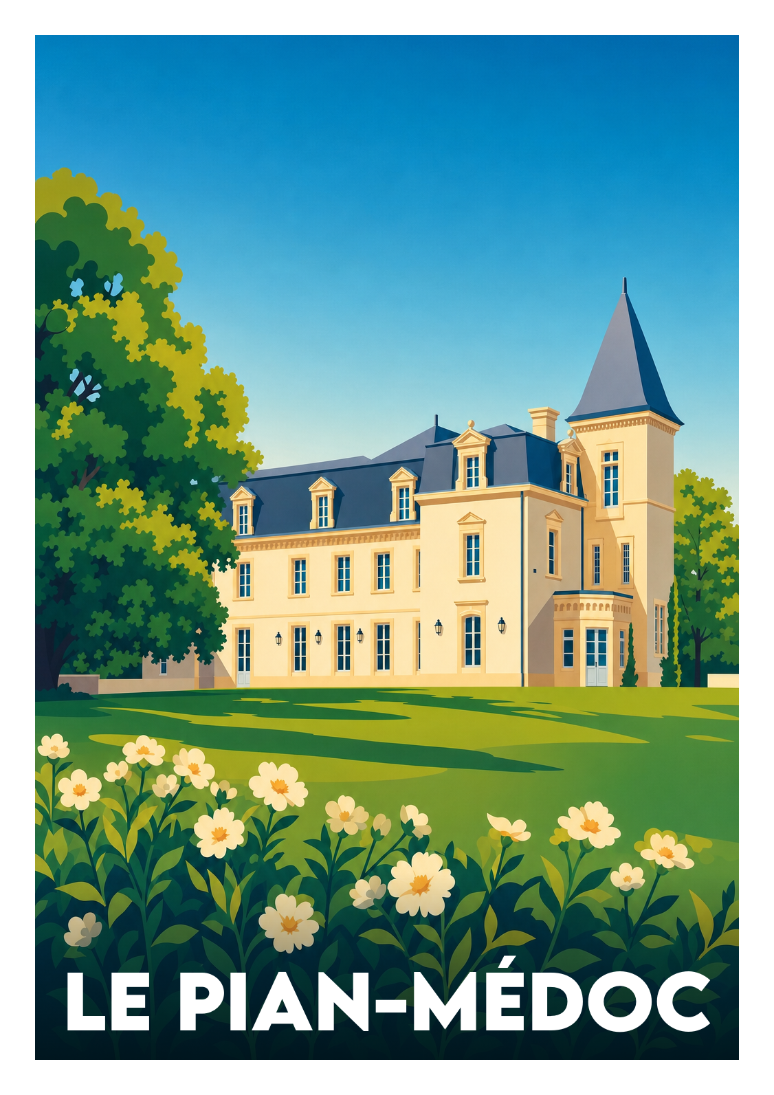 Affiche souvenir de Le Pian-Médoc – image brute sans cadre