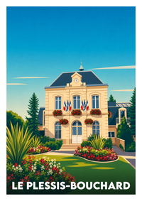 Affiche souvenir de Le Plessis-Bouchard – image brute sans cadre