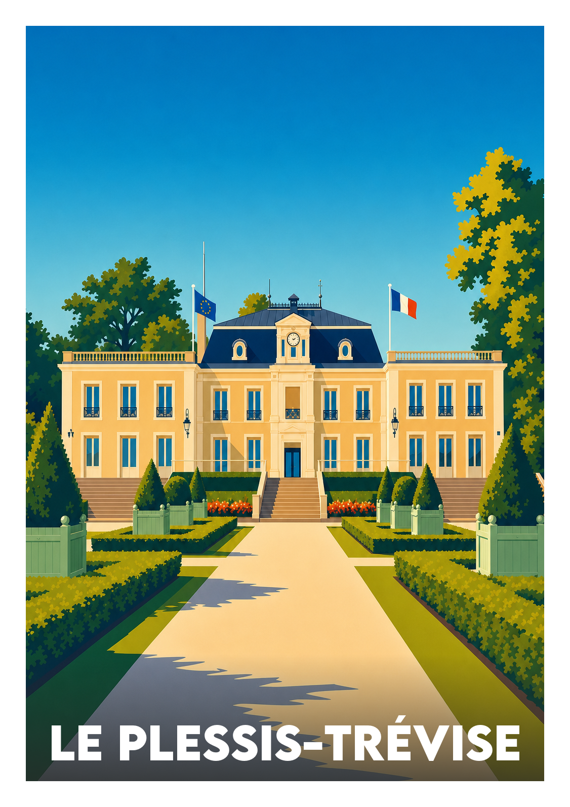 Affiche souvenir de Le Plessis-Trévise – image brute sans cadre