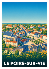 Affiche souvenir de Le Poiré-sur-Vie – image brute sans cadre
