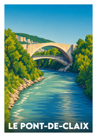 Affiche souvenir de Le Pont-de-Claix – image brute sans cadre