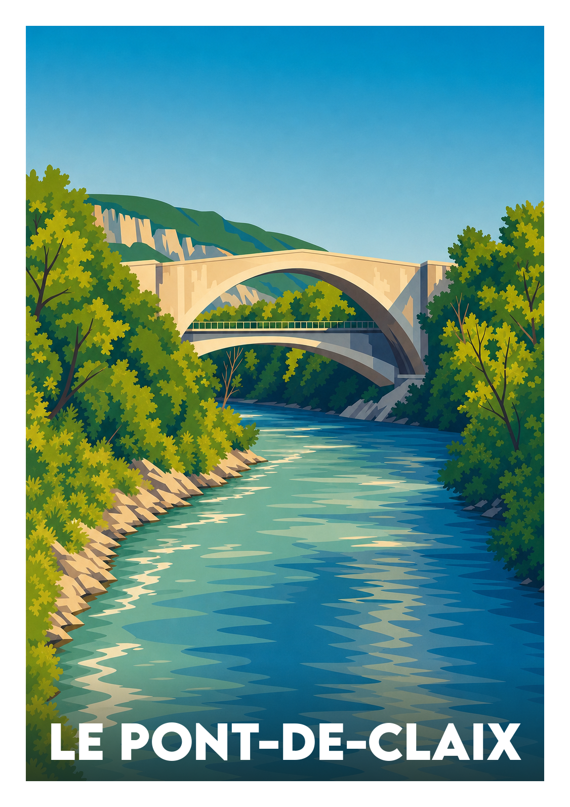 Affiche souvenir de Le Pont-de-Claix – image brute sans cadre
