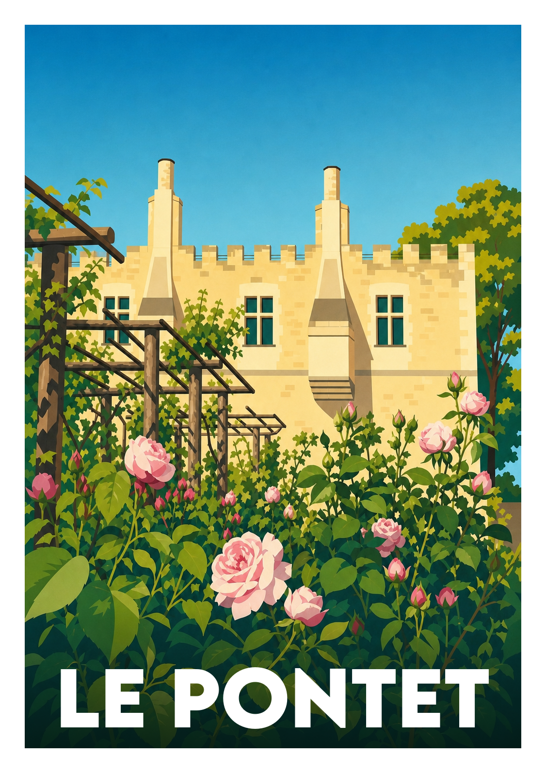 Affiche souvenir de Le Pontet – image brute sans cadre