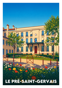 Affiche souvenir de Le Pré-Saint-Gervais – image brute sans cadre