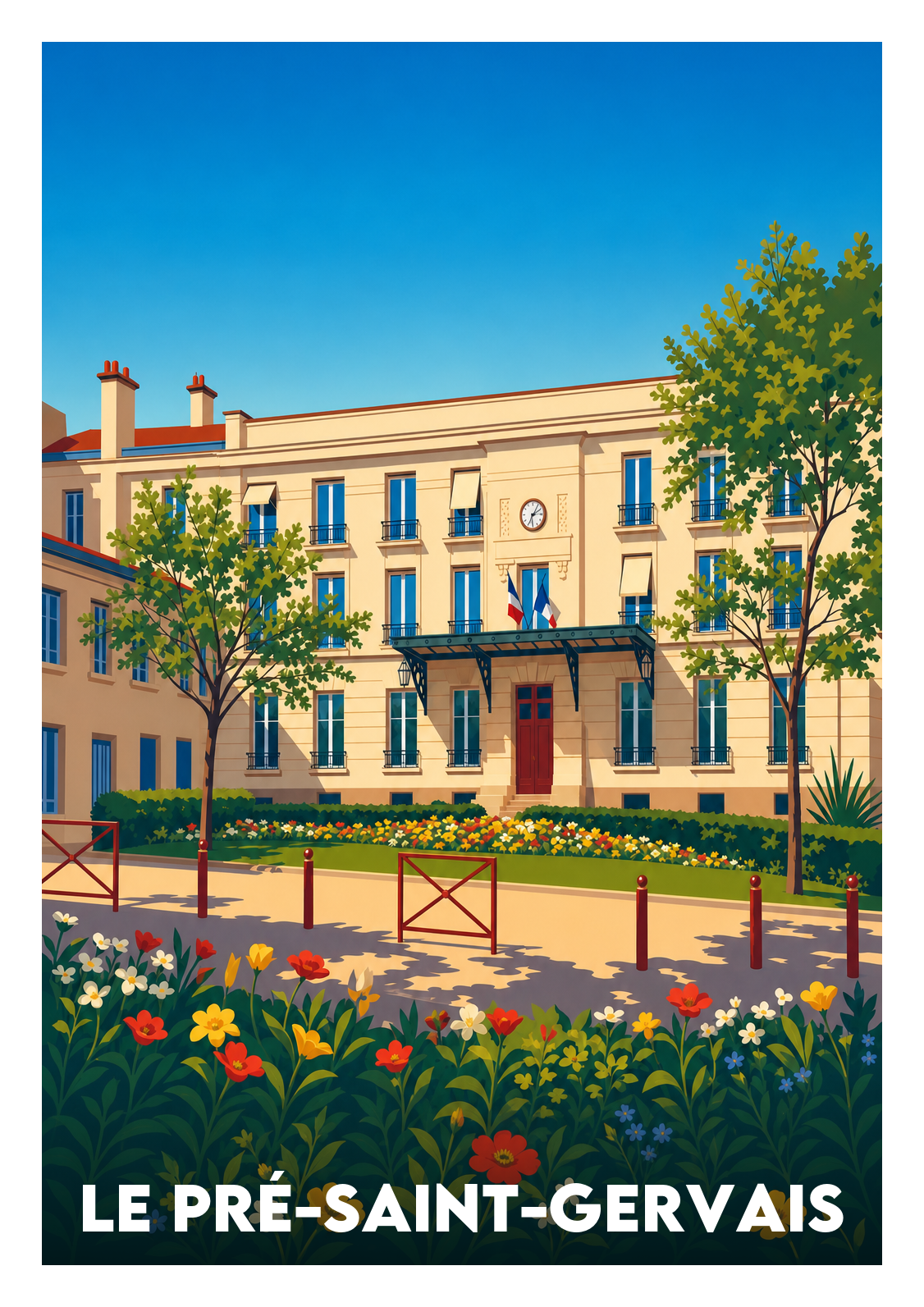 Affiche souvenir de Le Pré-Saint-Gervais – image brute sans cadre