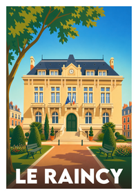 Affiche souvenir de Le Raincy – image brute sans cadre