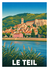 Affiche souvenir de Le Teil – image brute sans cadre