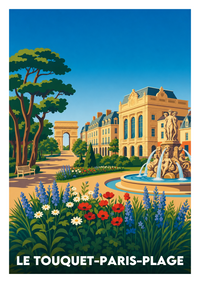 Affiche souvenir de Le Touquet-Paris-Plage – image brute sans cadre