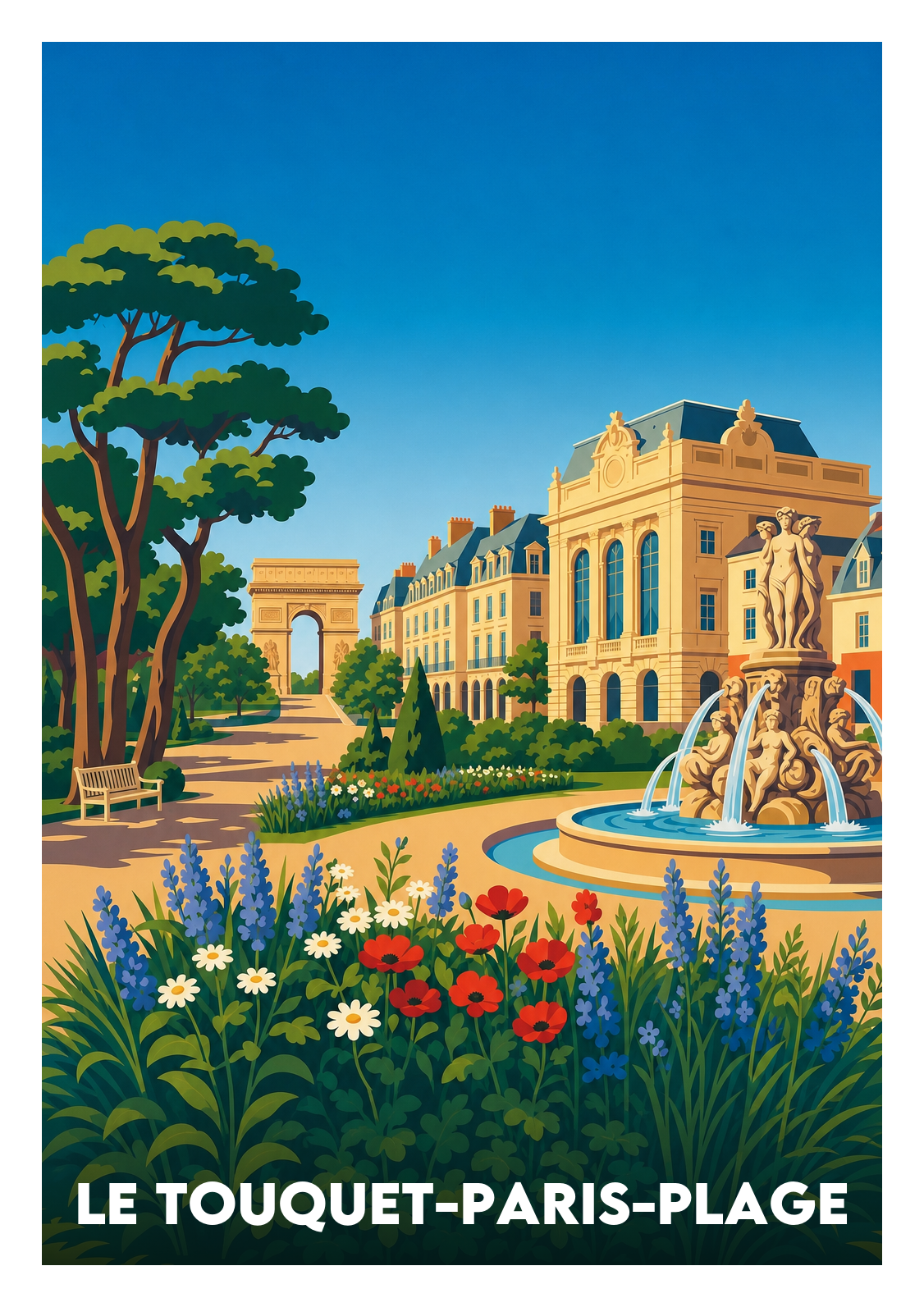 Affiche souvenir de Le Touquet-Paris-Plage – image brute sans cadre