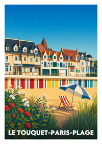 Affiche souvenir de Le Touquet-Paris-Plage – image brute sans cadre