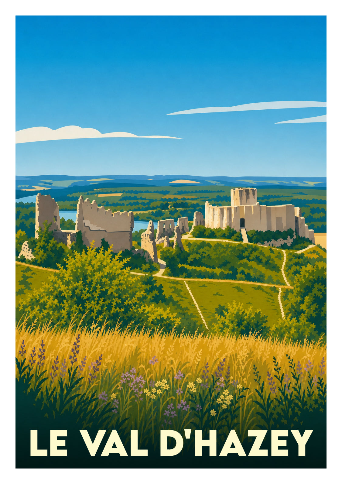 Affiche souvenir de Le Val d'Hazey – image brute sans cadre