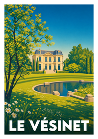 Affiche souvenir de Le Vésinet – image brute sans cadre