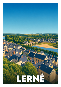 Affiche souvenir de Lerné – image brute sans cadre
