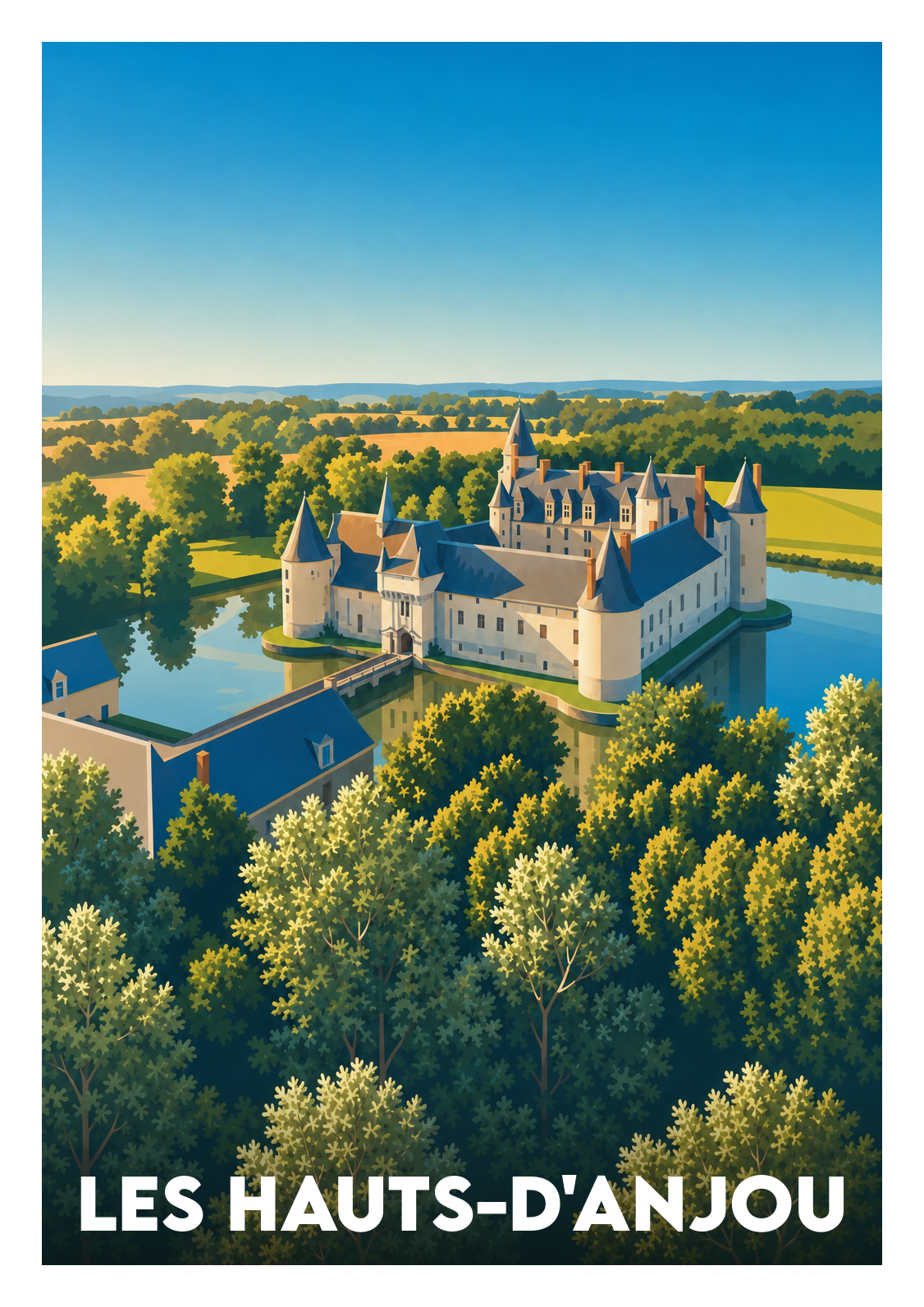 Affiche souvenir de Les Hauts-d'Anjou – image brute sans cadre