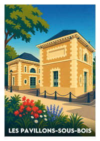 Affiche souvenir de Les Pavillons-sous-Bois – image brute sans cadre