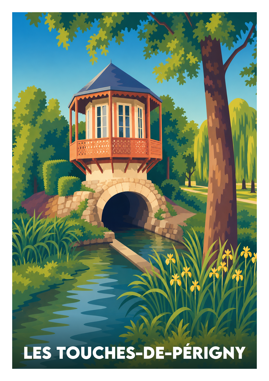 Affiche souvenir de Les Touches-de-Périgny – image brute sans cadre