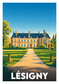Affiche souvenir de Lésigny – image brute sans cadre