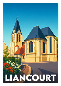 Affiche souvenir de Liancourt – image brute sans cadre