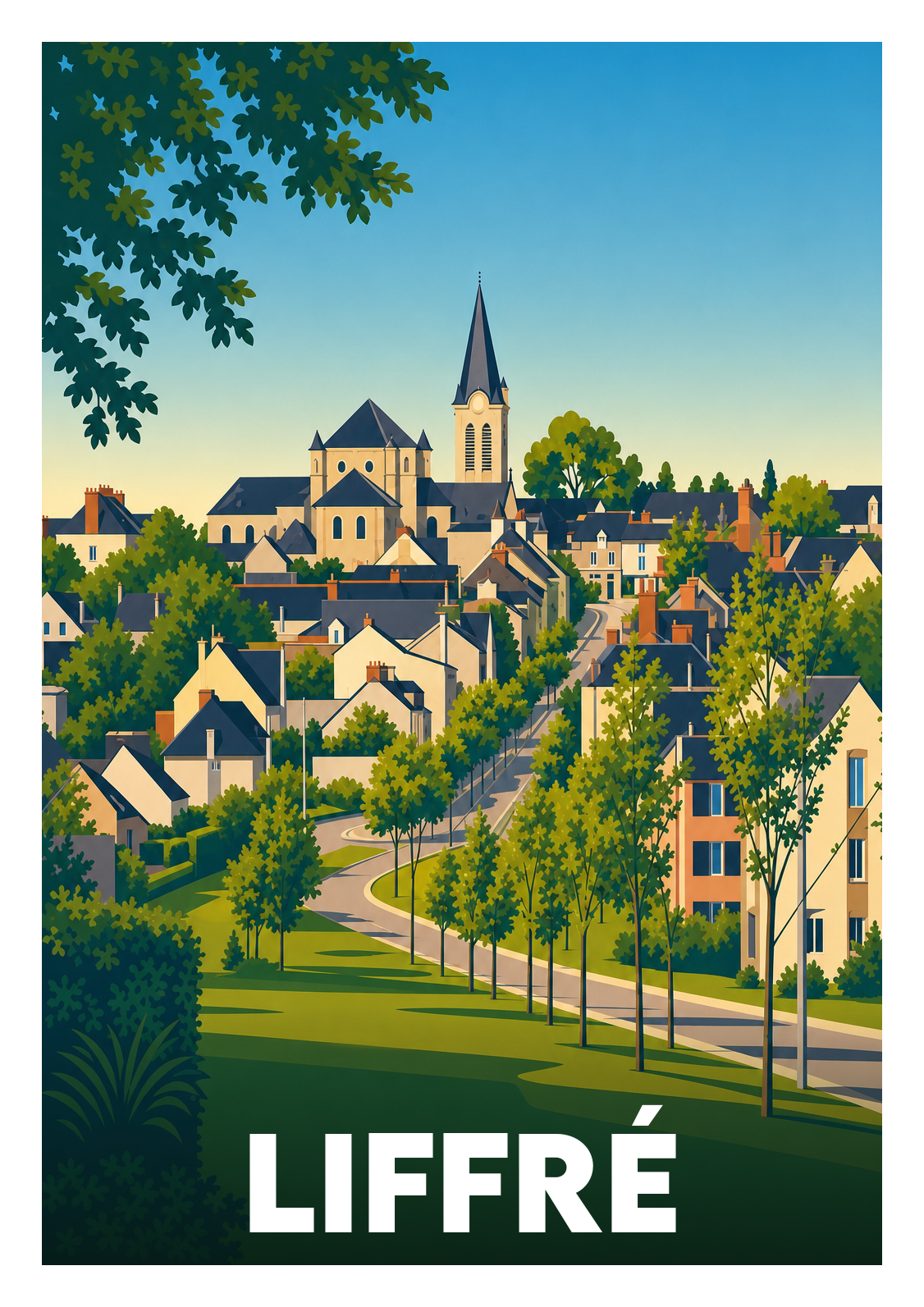 Affiche souvenir de Liffré – image brute sans cadre