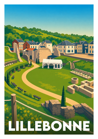 Affiche souvenir de Lillebonne – image brute sans cadre