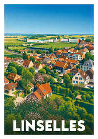 Affiche souvenir de Linselles – image brute sans cadre