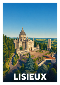 Affiche souvenir de Lisieux – image brute sans cadre