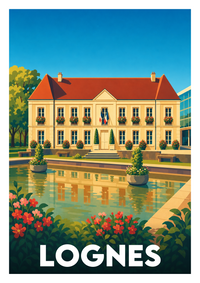 Affiche souvenir de Lognes – image brute sans cadre