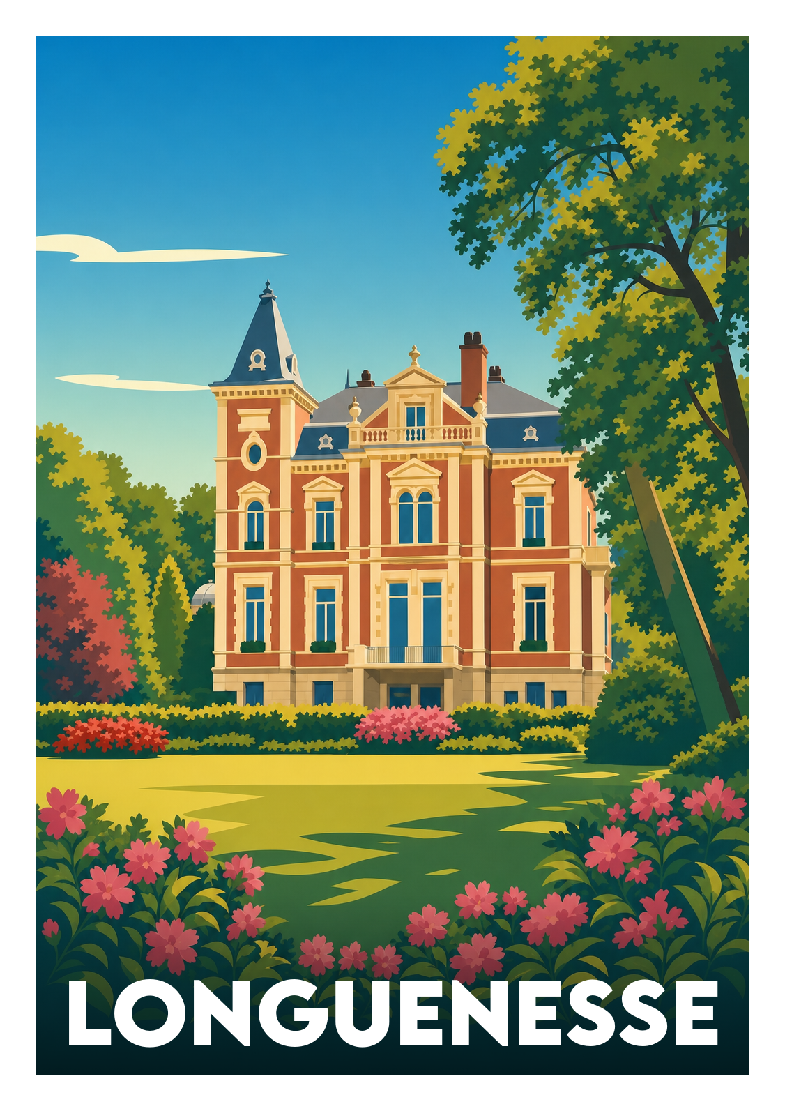 Affiche souvenir de Longuenesse – image brute sans cadre