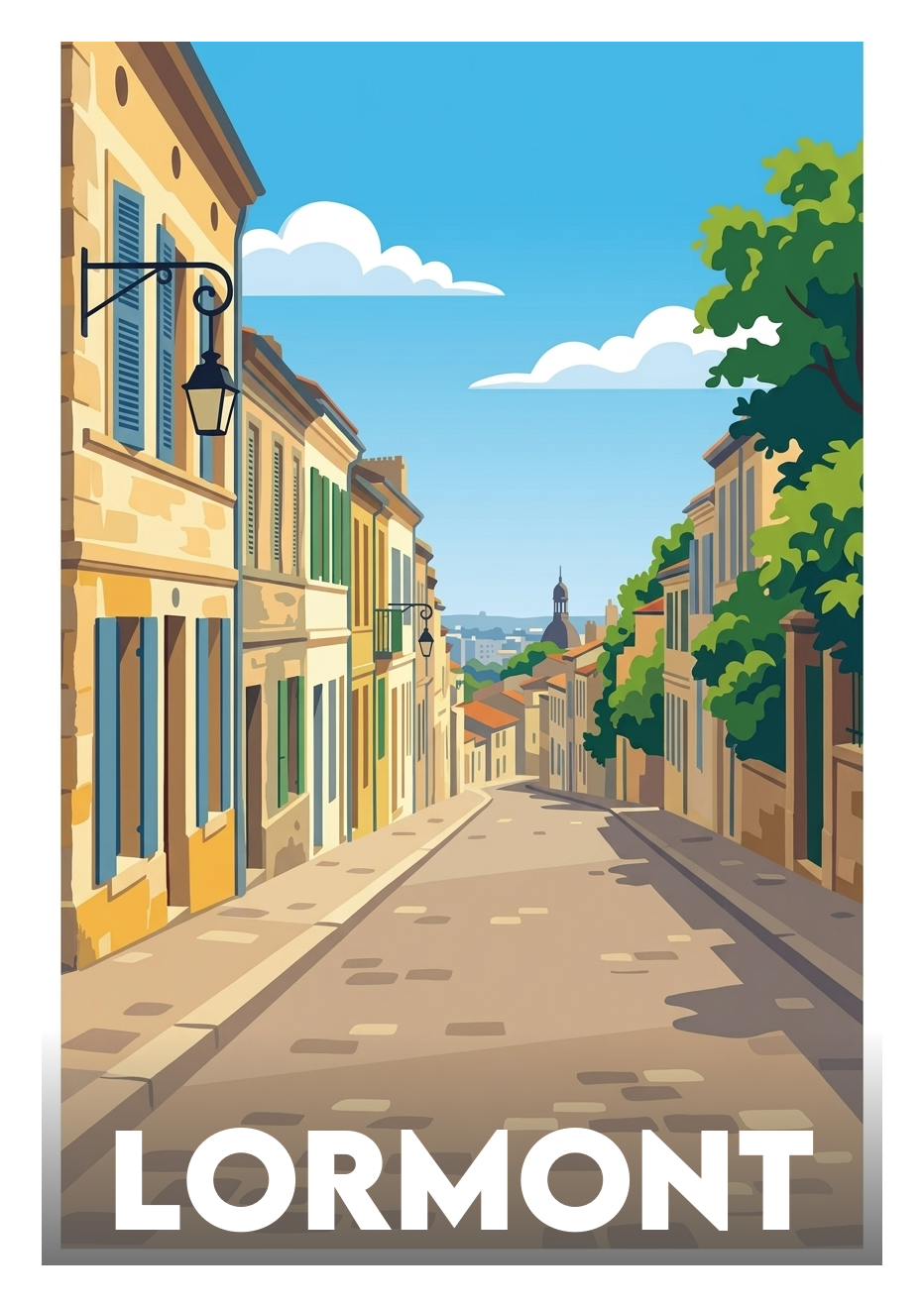 Affiche souvenir de Lormont – image brute sans cadre