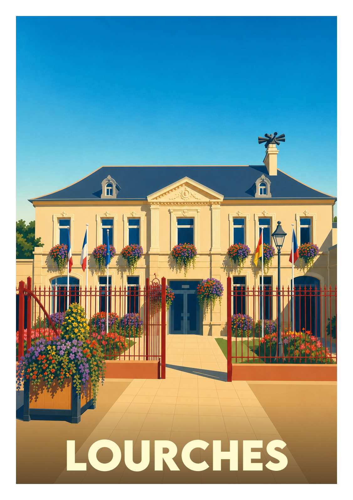 Affiche souvenir de Lourches – image brute sans cadre