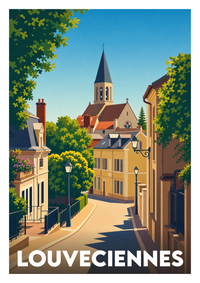 Affiche souvenir de Louveciennes – image brute sans cadre