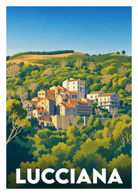 Affiche souvenir de Lucciana – image brute sans cadre