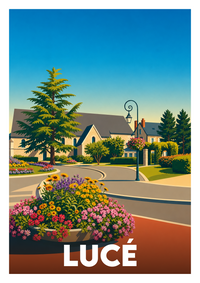 Affiche souvenir de Lucé – image brute sans cadre