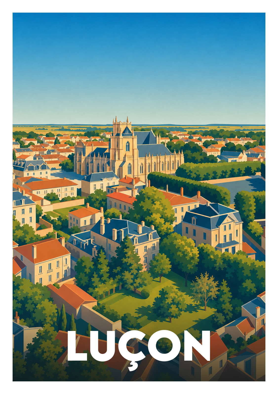 Affiche souvenir de Luçon – image brute sans cadre