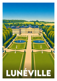Affiche souvenir de Lunéville – image brute sans cadre