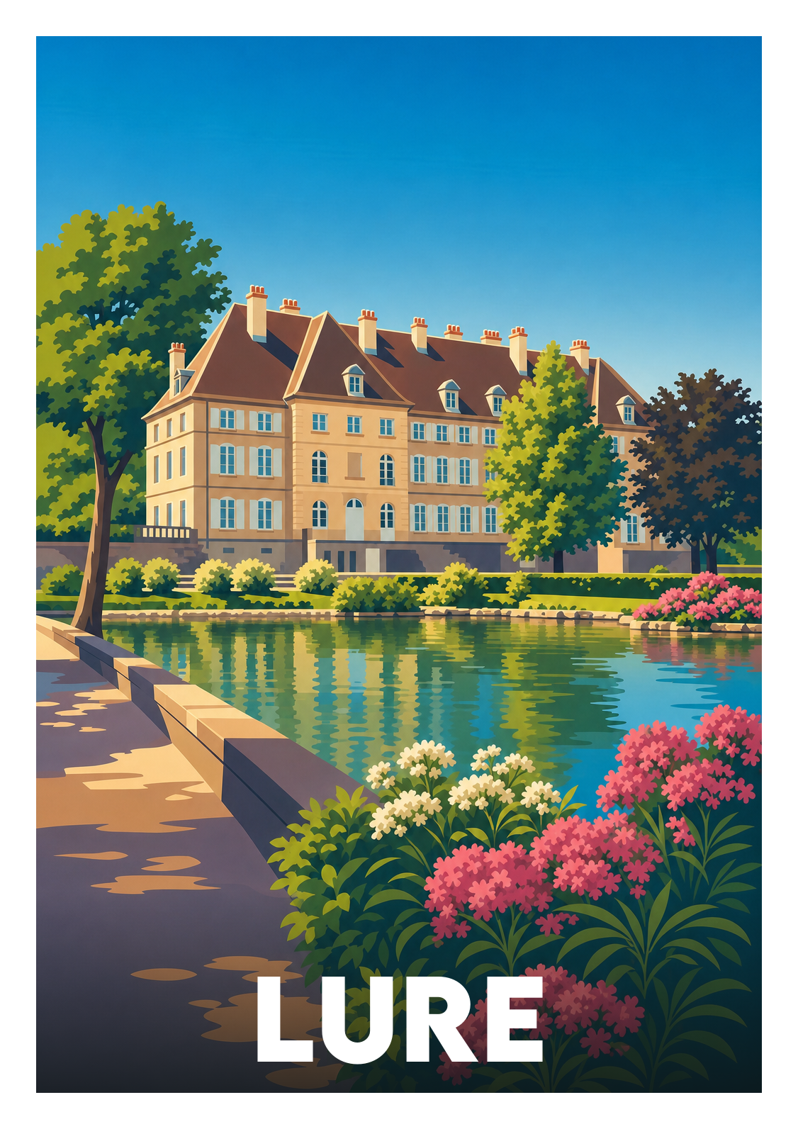 Affiche souvenir de Lure – image brute sans cadre