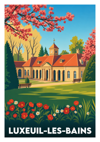 Affiche souvenir de Luxeuil-les-Bains – image brute sans cadre
