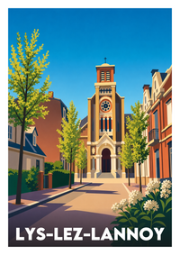 Affiche souvenir de Lys-lez-Lannoy – image brute sans cadre