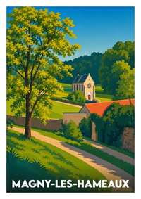 Affiche souvenir de Magny-les-Hameaux – image brute sans cadre