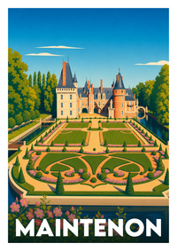 Affiche souvenir de Maintenon – image brute sans cadre